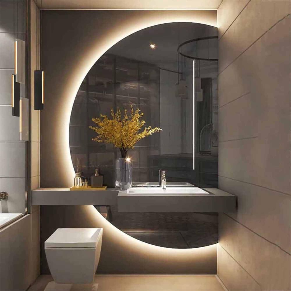 51x35 Semicircle LED Lighted V - Home Bathroom Vanity のレビューと価格