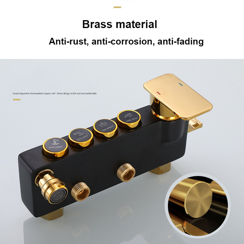 KEMAIDI Black Gold Shower Fauc - Home Bathroom Taps のレビューと価格
