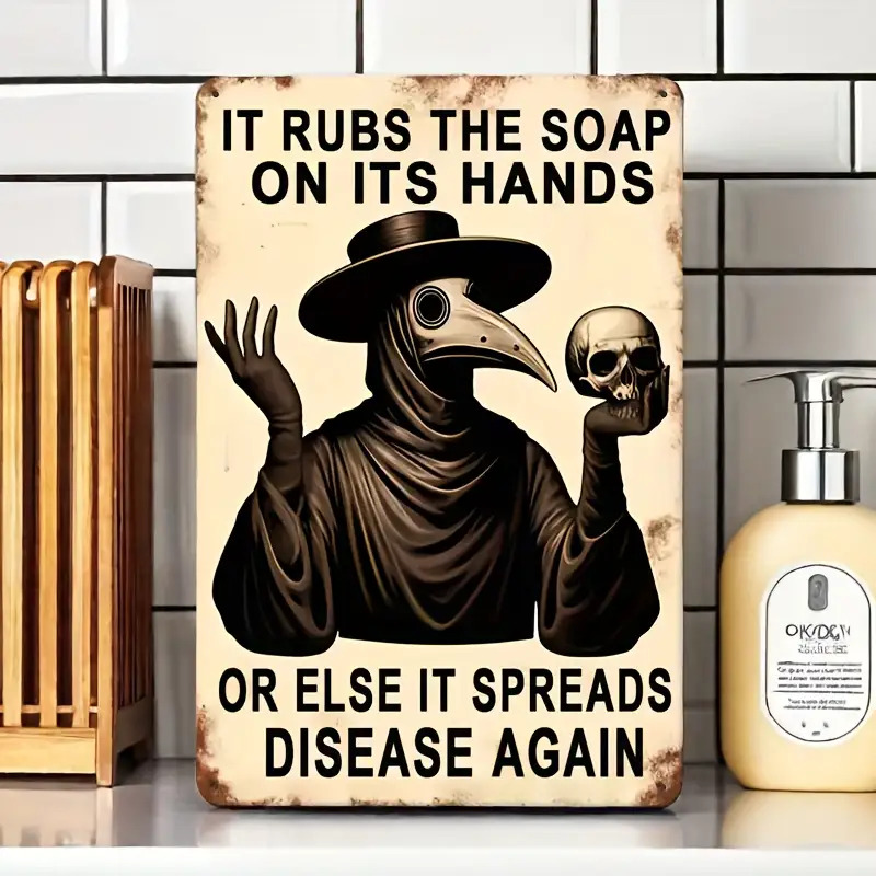 Vintage Hand Washing Reminder, - Home Bathroom Wall Decor のレビューと価格
