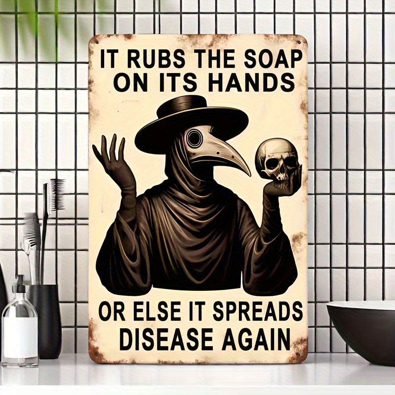 Vintage Hand Washing Reminder, - Home Bathroom Wall Decor のレビューと価格