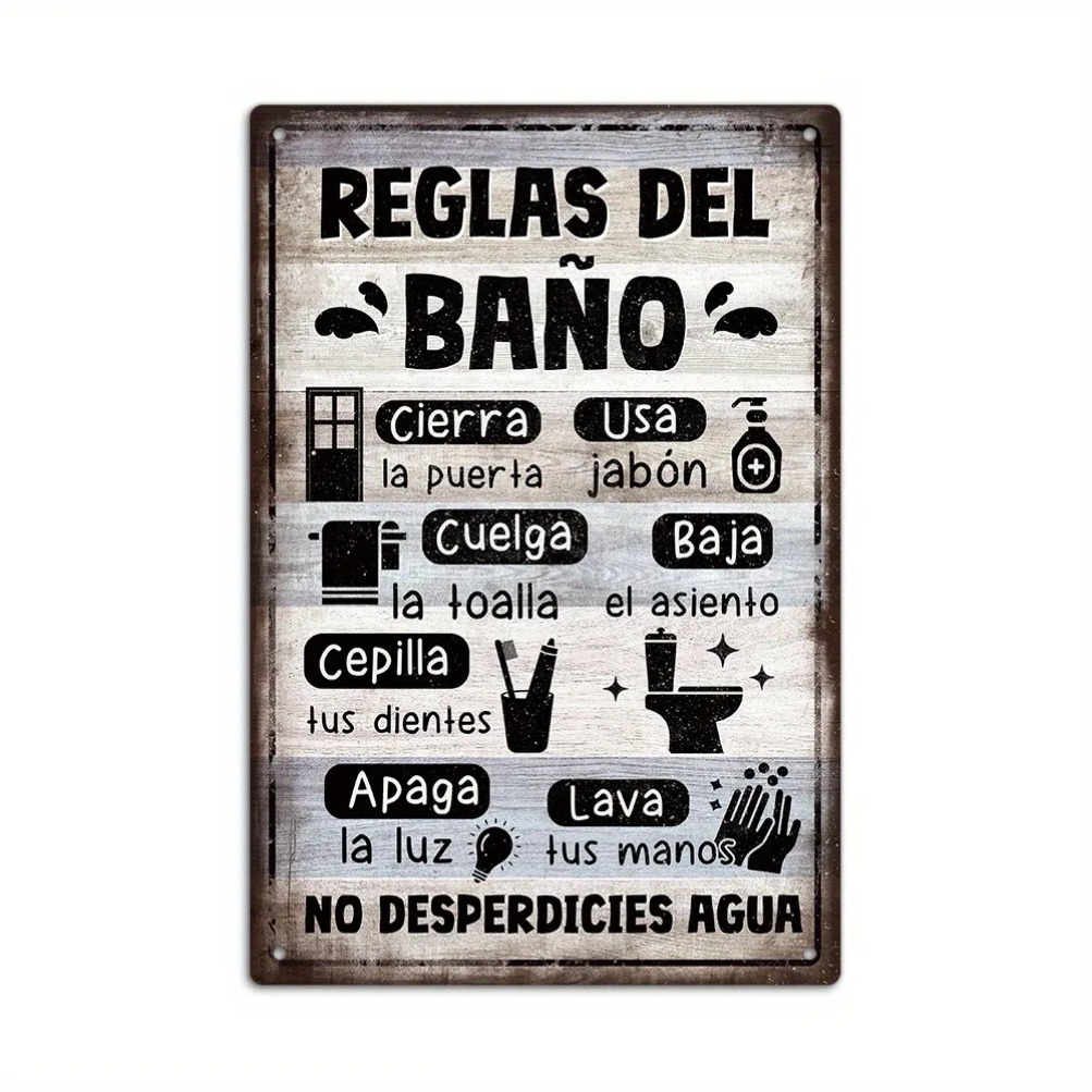 1pc Spanish Vintage Bathroom R - Home Bathroom Wall Decor のレビューと価格
