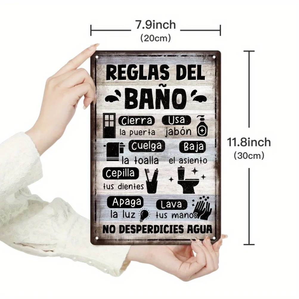 1pc Spanish Vintage Bathroom R - Home Bathroom Wall Decor のレビューと価格