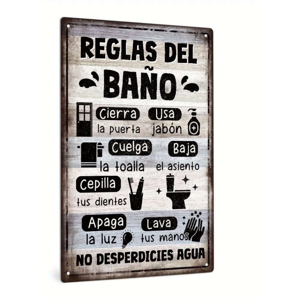 1pc Spanish Vintage Bathroom R - Home Bathroom Wall Decor のレビューと価格