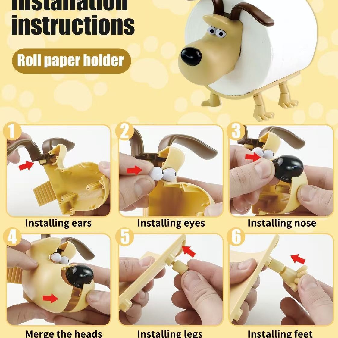 Puppy Toilet Holder Home Decor - Home Goods Bathroom Decor のレビューと価格