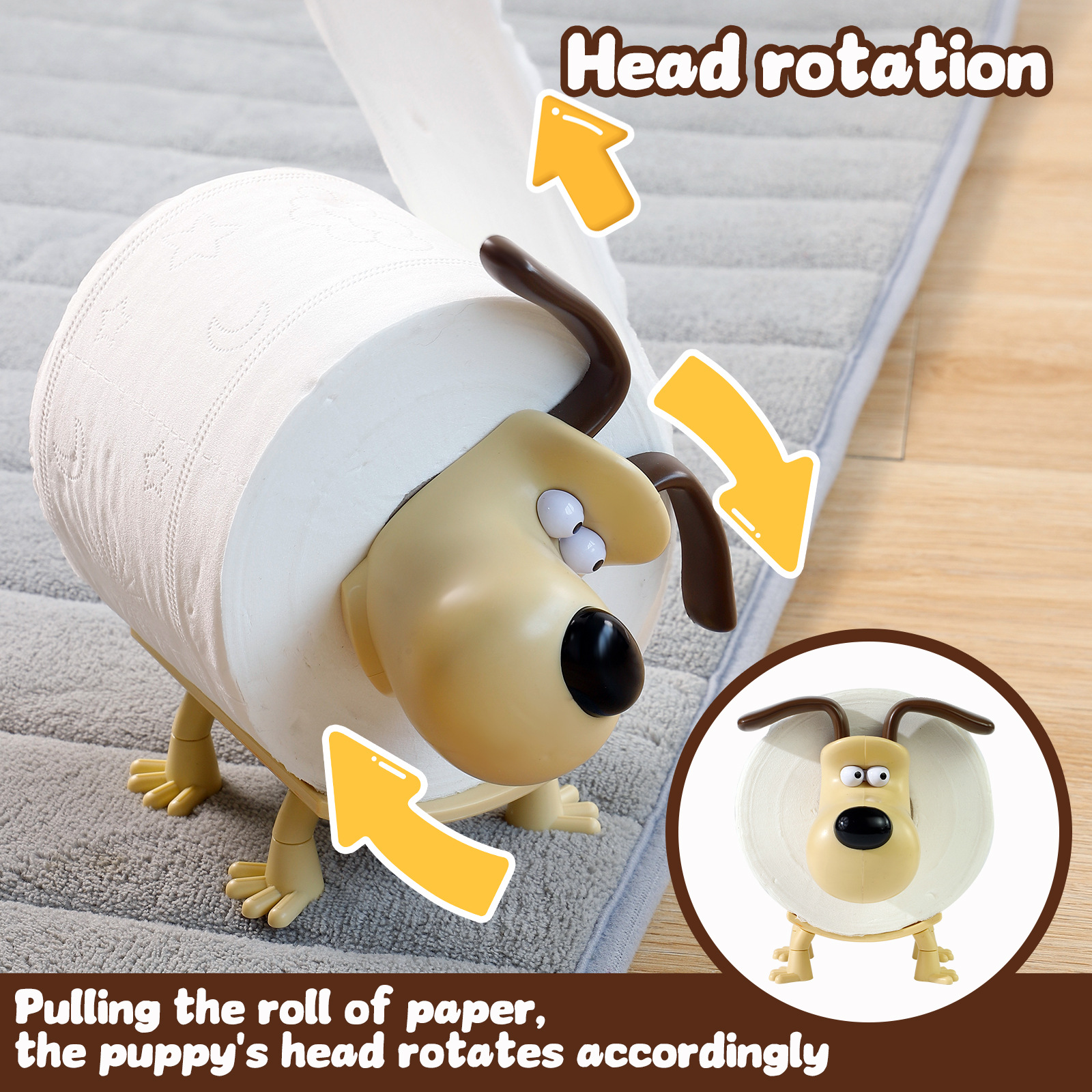 Puppy Toilet Holder Home Decor - Home Goods Bathroom Decor のレビューと価格