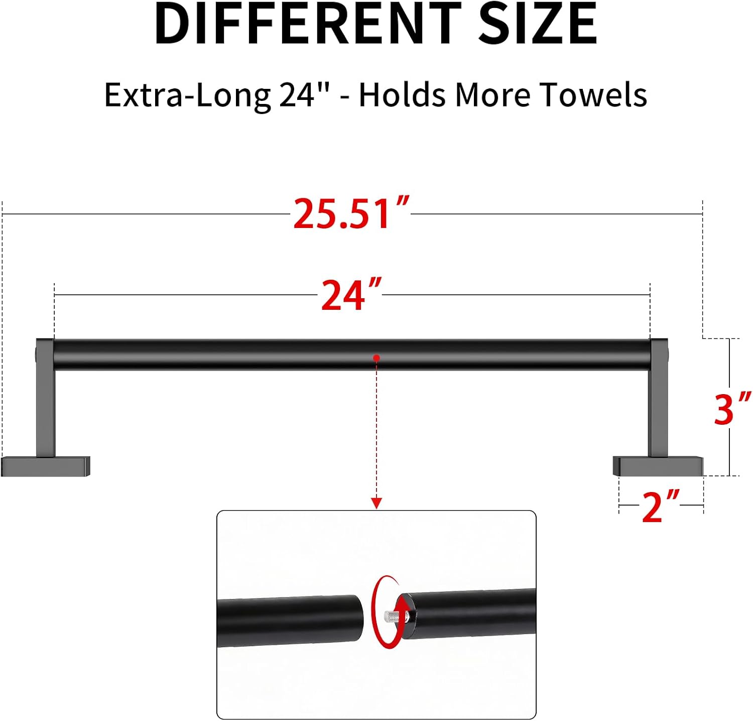 Towel Bar for Bathroom, 24 Inc - Home Essentials Bathroom Rack のレビューと価格
