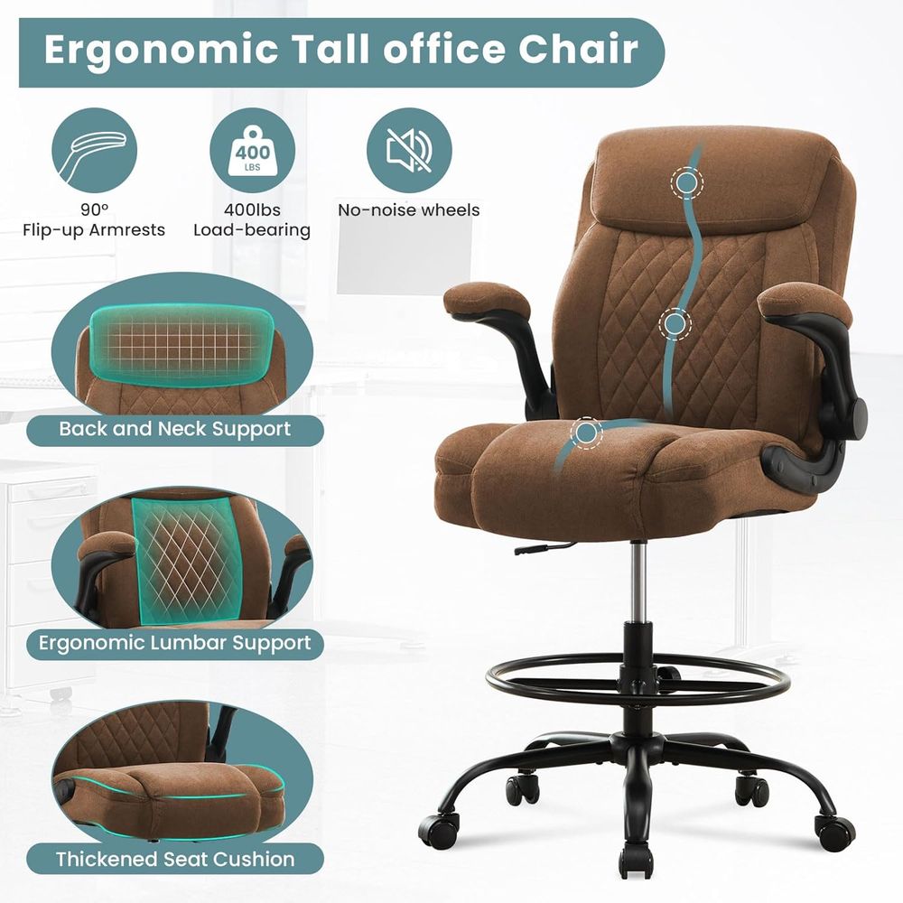 Tall Drafting Chair Height Adj - Home & Bathroom Building Products Pte Ltd のレビューと価格