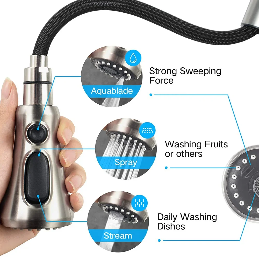 Kitchen Pull Out Faucet Spraye - Basin Mixer Tap のレビューと価格