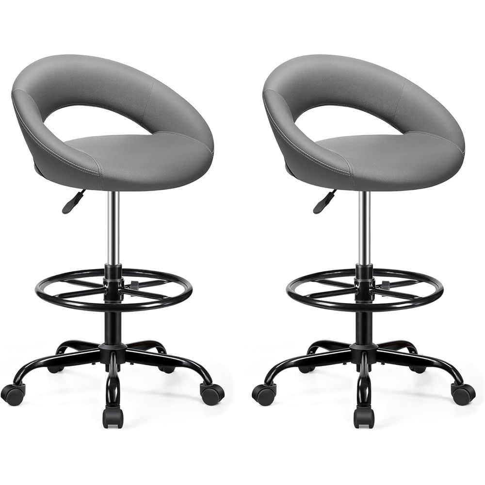 Gray 2-Pack Ergonomic PU Leath - Home & Bathroom Building Products Pte Ltd のレビューと価格