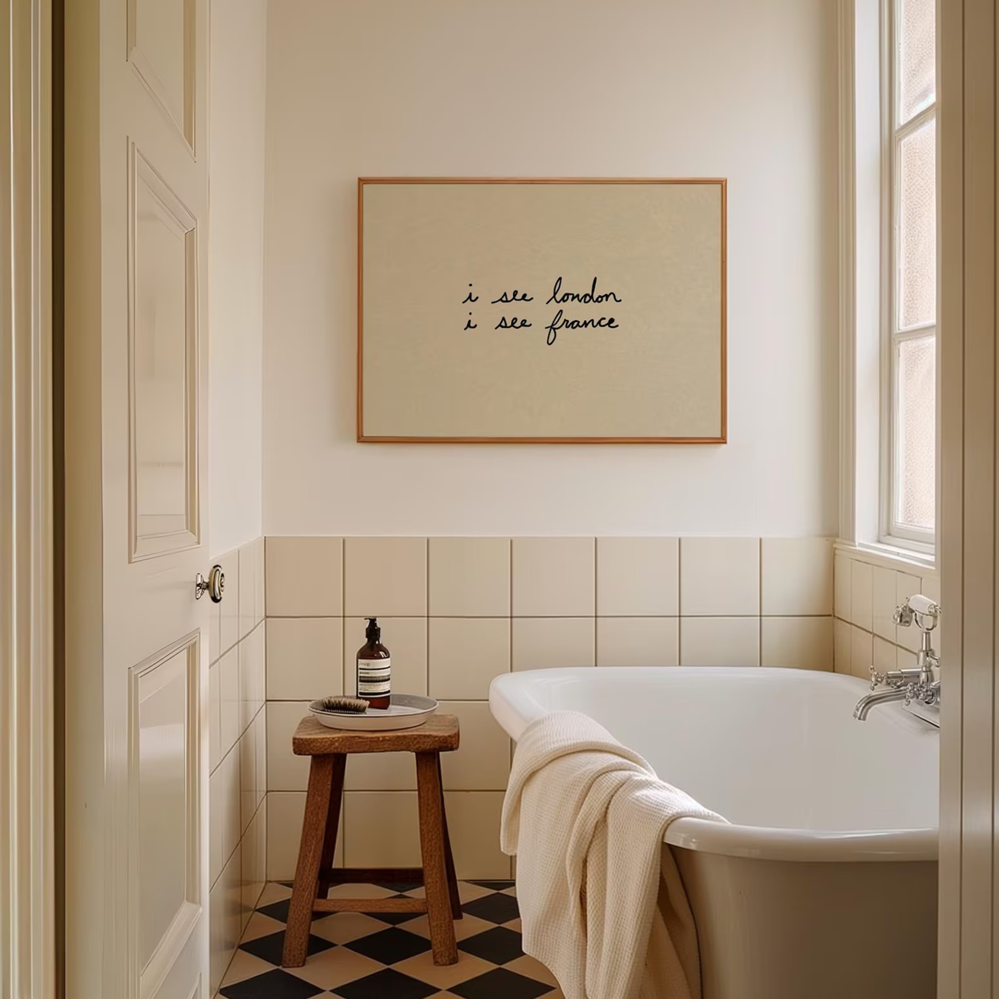 Simple Trendy Bathroom I See L - Home Bathroom Wall Decor のレビューと価格