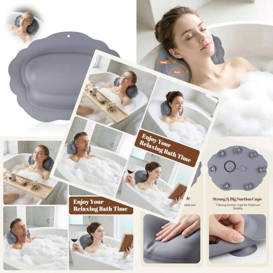 Silicone Bath Pillow For Tub I - Bathtub Pillow Inflatable のレビューと価格