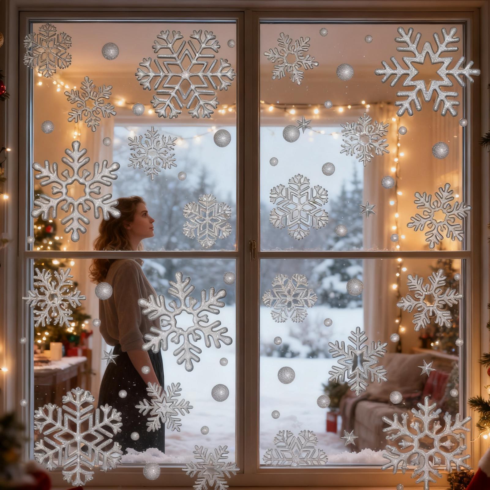 Holiday Window Clings Static R - Home Bathroom Door のレビューと価格