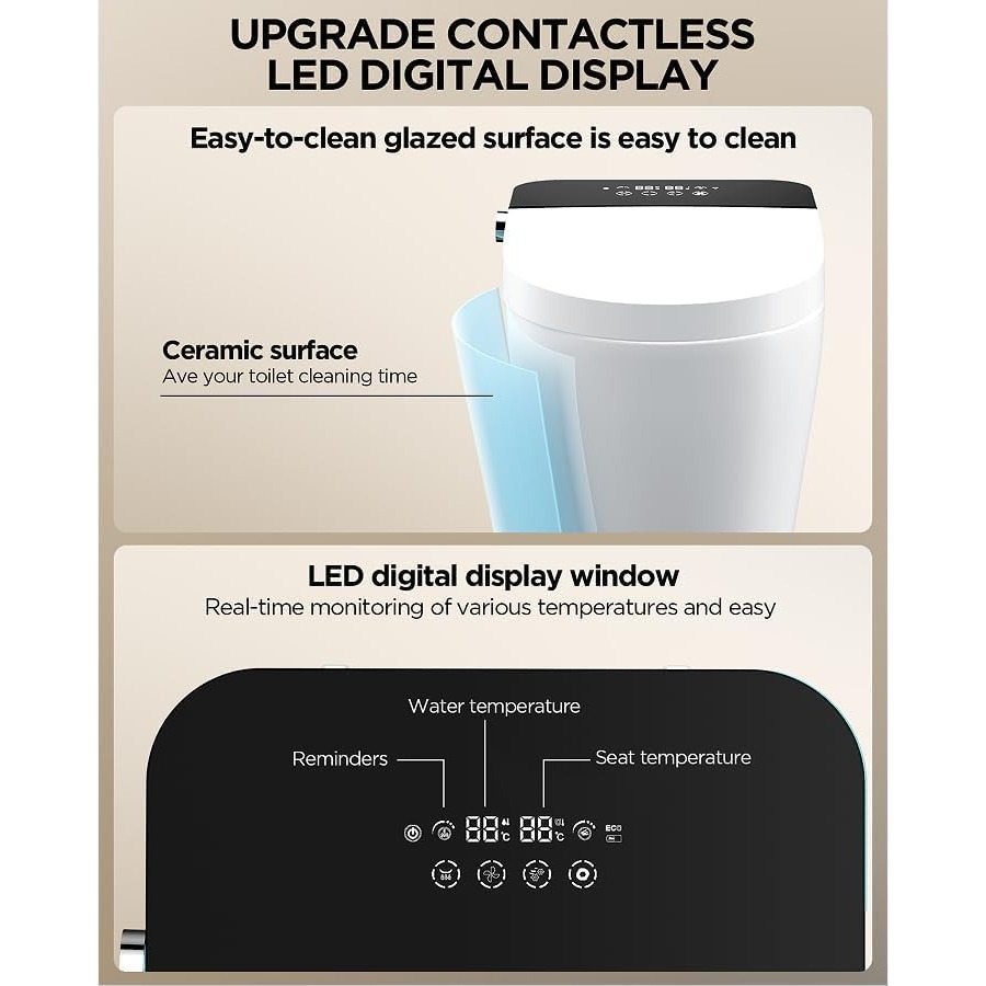 Bathroom smart toilet with hea - Home Bathroom Toilet のレビューと価格
