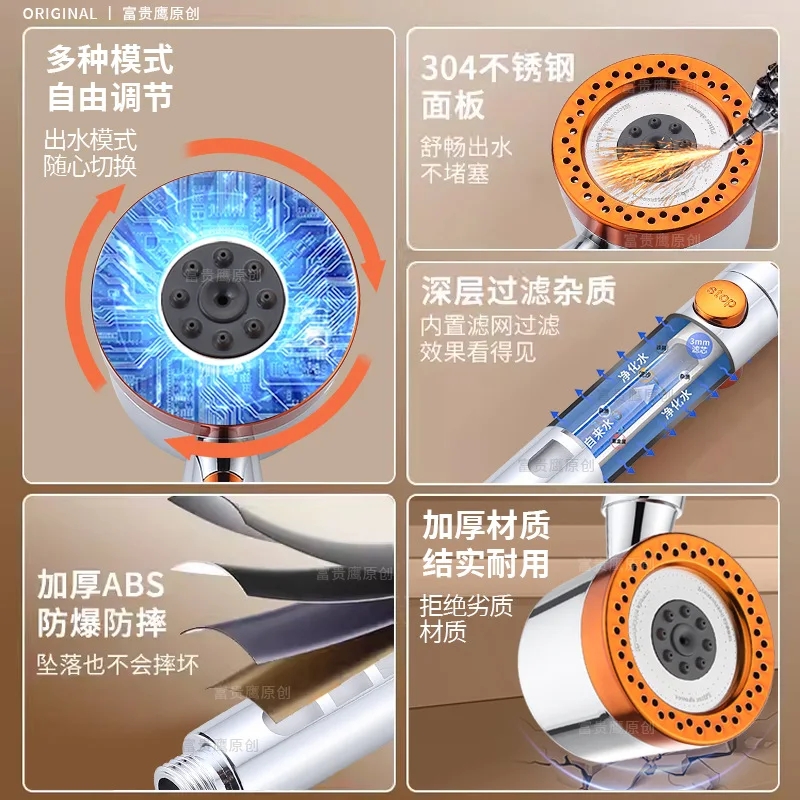 9 IN 1 Large Flow Shower Head  - Home Bathroom Taps のレビューと価格