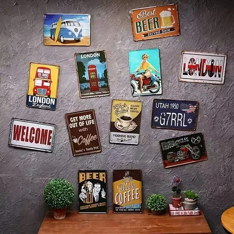 Vintage Bar Metal Signs Bathro - Home Bathroom Wall Decor のレビューと価格