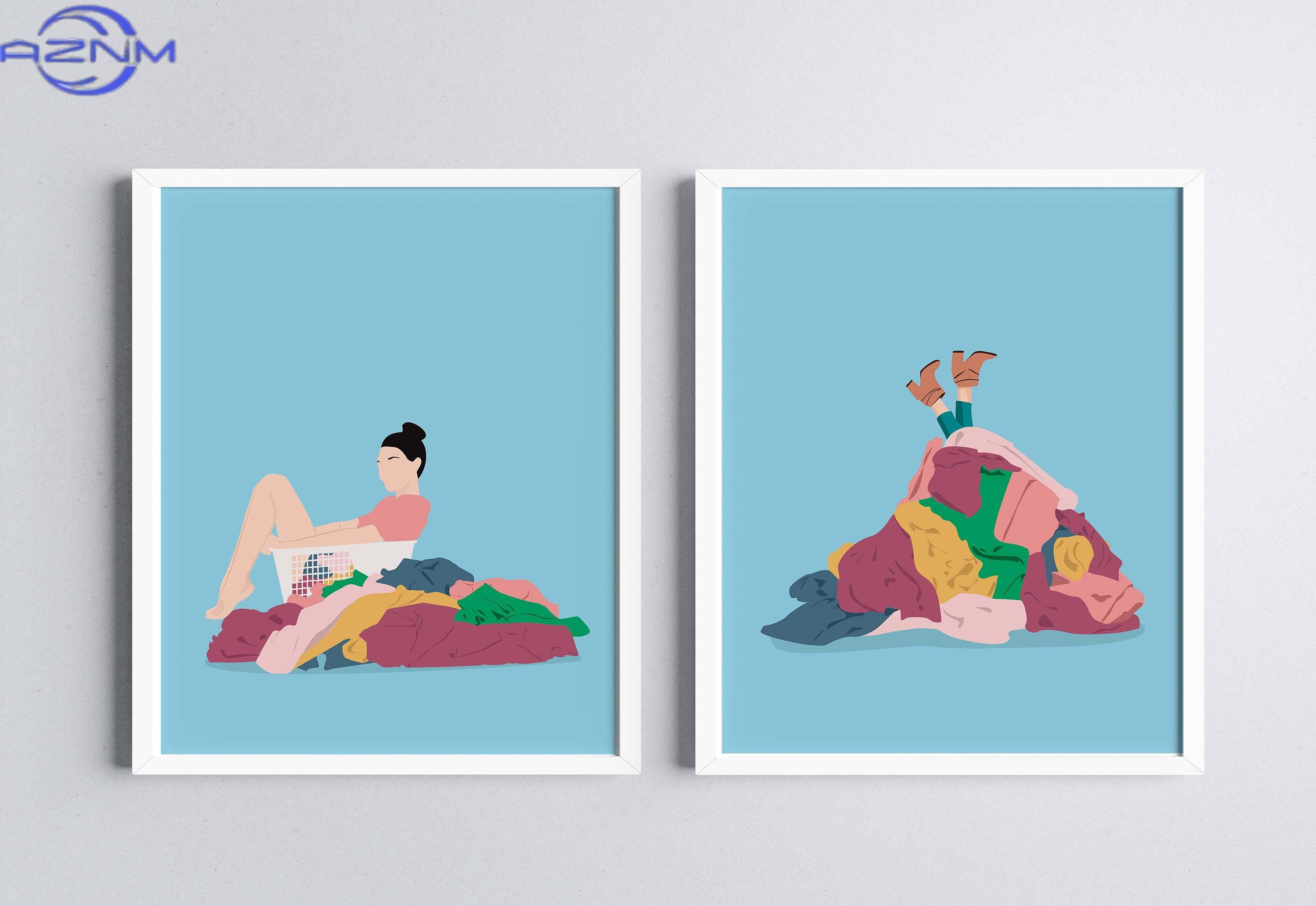 Pastel Colors Art Print Laundr - Home Bathroom Colors のレビューと価格