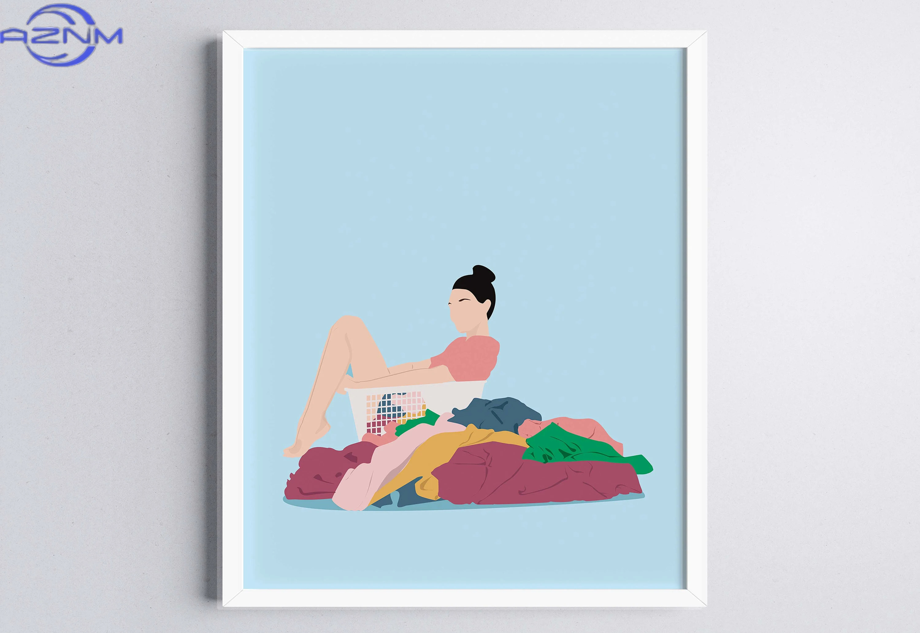 Pastel Colors Art Print Laundr - Home Bathroom Colors のレビューと価格