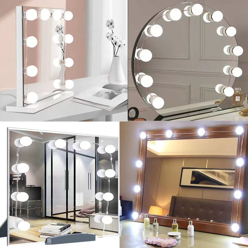 LED Light Paste Mirror Makeup  - Home Bathroom Vanity のレビューと価格