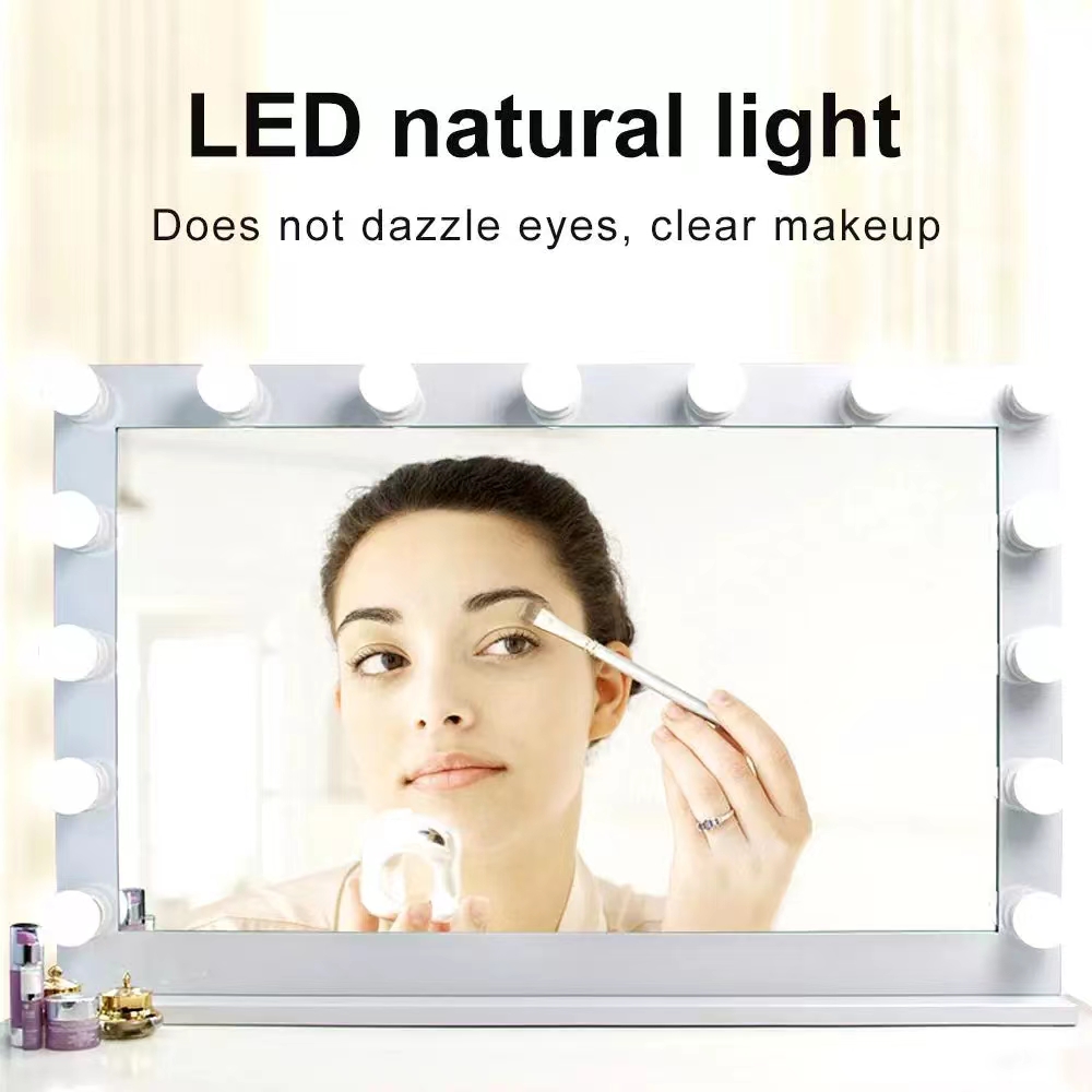 LED Light Paste Mirror Makeup  - Home Bathroom Vanity のレビューと価格