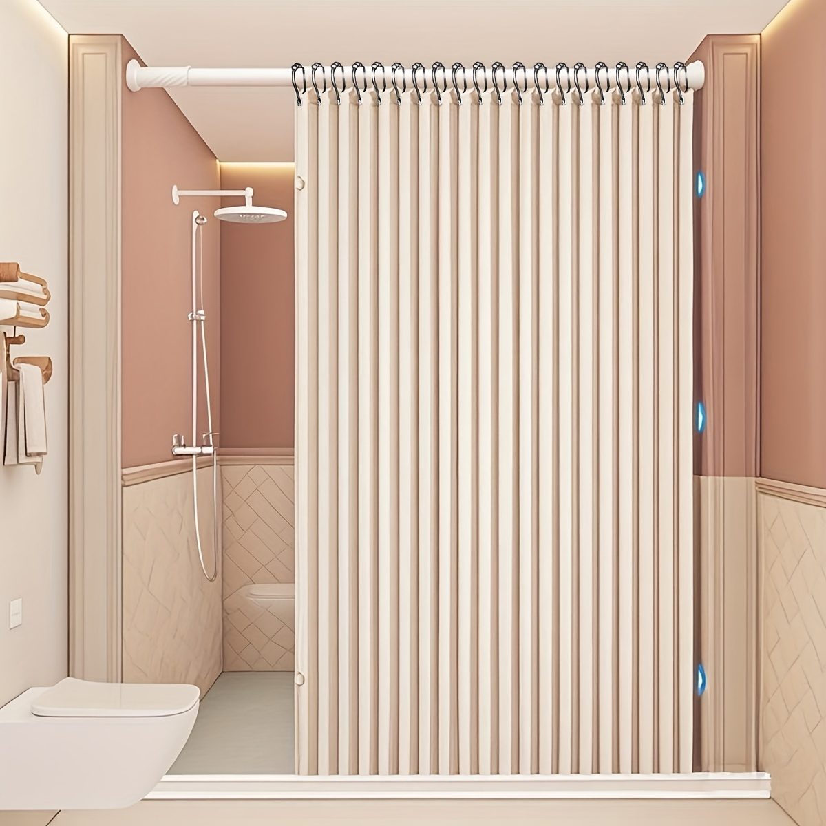 Fashionable Foldable Double-Si - Home Bathroom Partition のレビューと価格