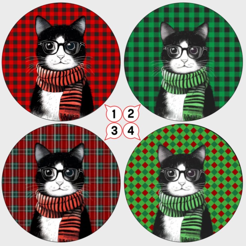 Christmas Cat Round Rug with P - Home Bathroom Design Ideas のレビューと価格