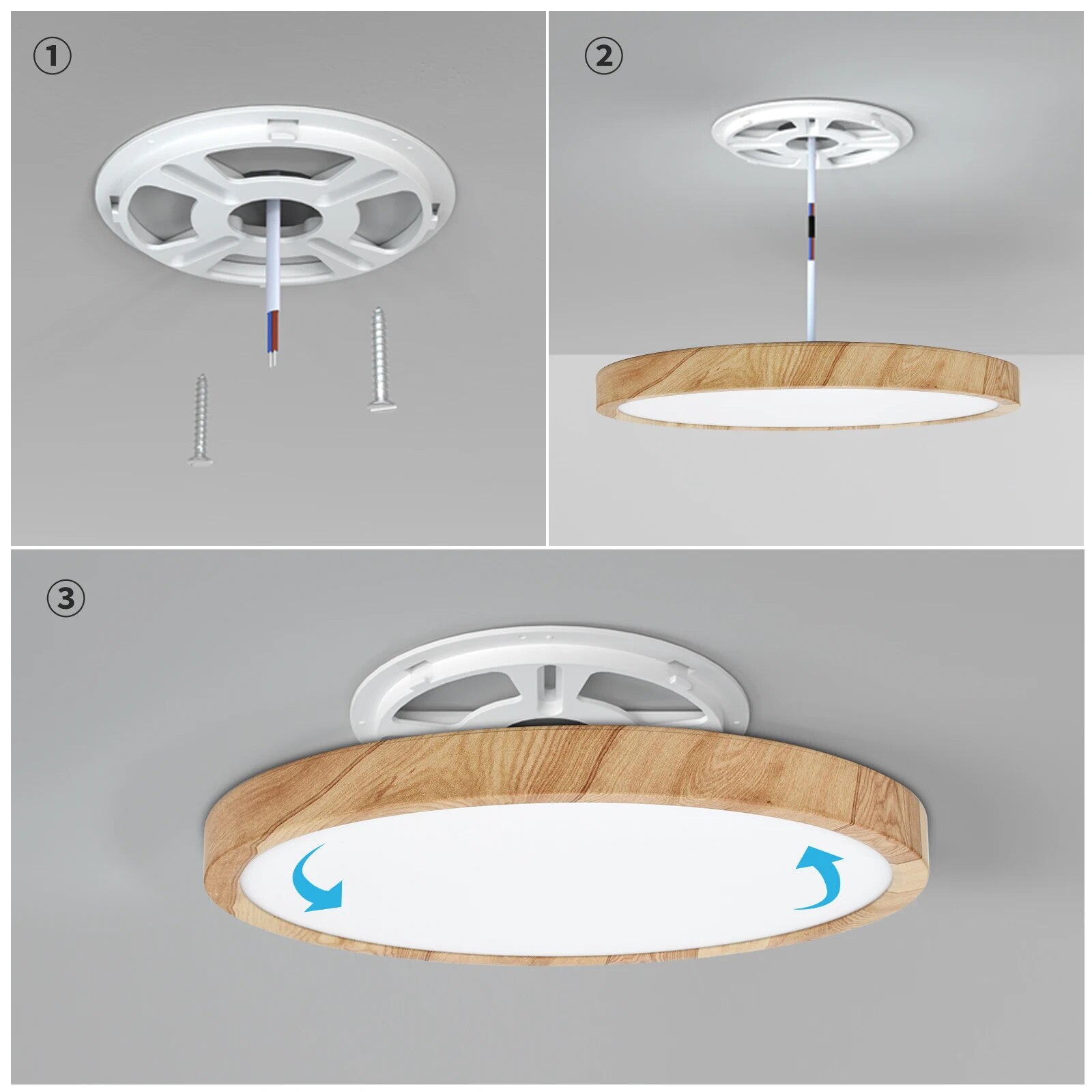 LVL LED Ceiling Light Wood Gra - Home Bathroom Colors のレビューと価格