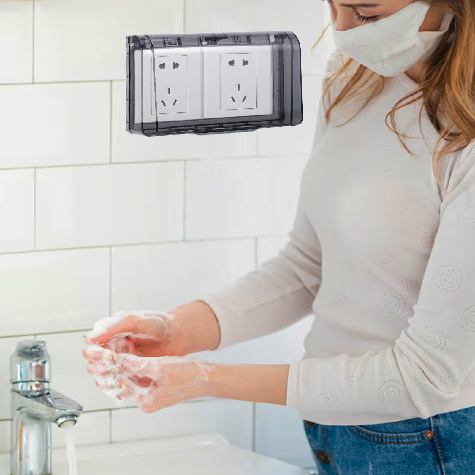 Home Three-Gang Waterproof Soc - Home Outlet Bathroom のレビューと価格