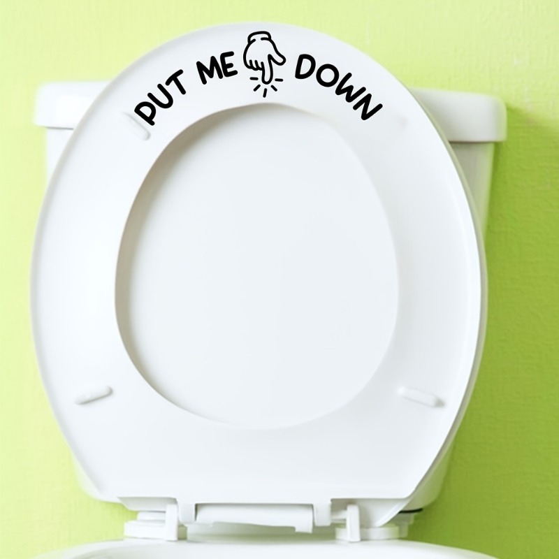 2Pcs Funny Toilet Sticker PUT  - Home Bathroom Design Ideas のレビューと価格