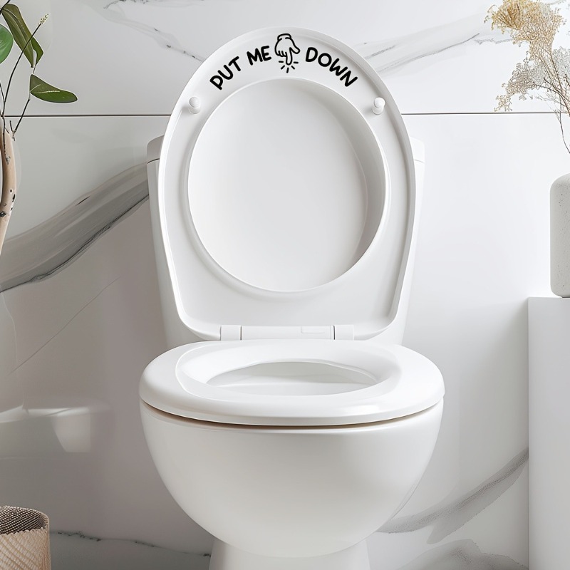 2Pcs Funny Toilet Sticker PUT  - Home Bathroom Design Ideas のレビューと価格