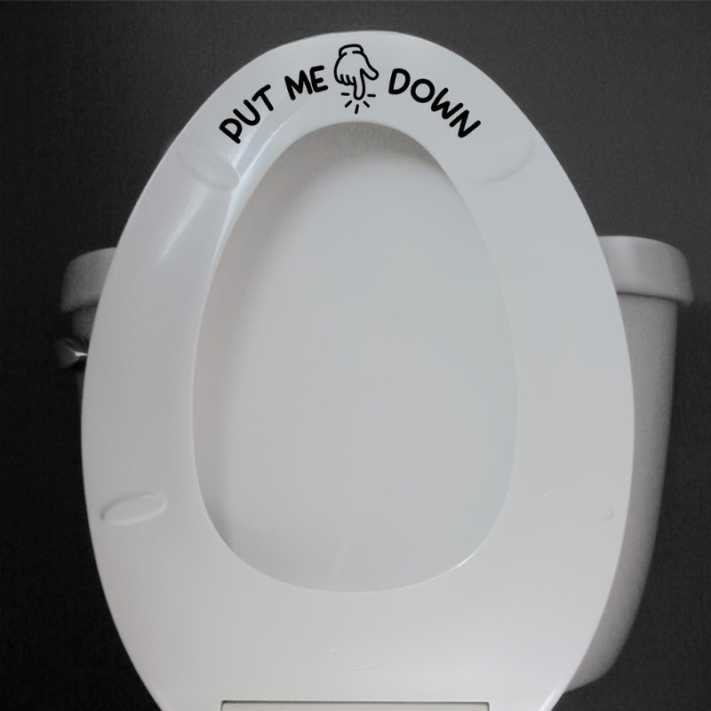 2Pcs Funny Toilet Sticker PUT  - Home Bathroom Design Ideas のレビューと価格