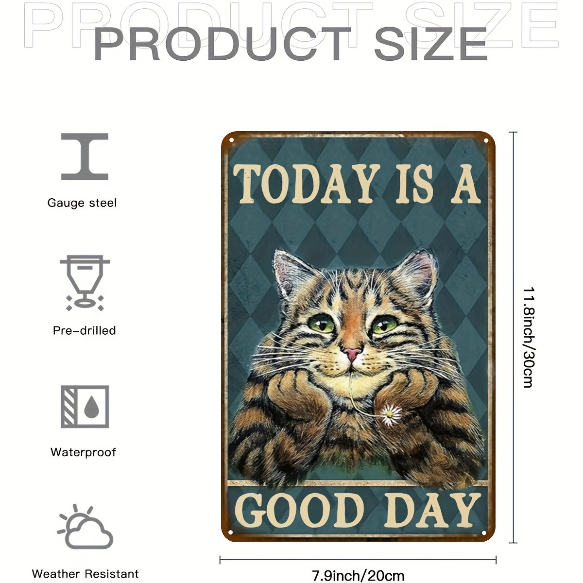 A Metal Tin Sign (8''x12''/20c - Home Goods Bathroom Decor のレビューと価格