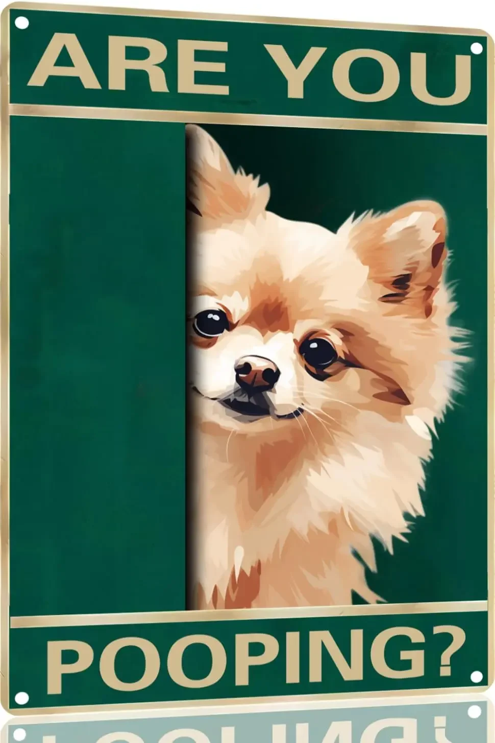 Pomeranian Dog Vintage Metal T - Home Bathroom Toilet のレビューと価格
