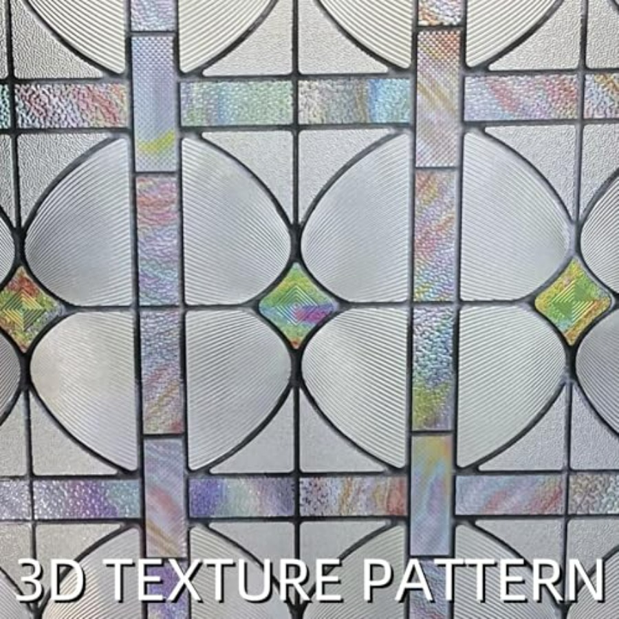 3D Stained Glass Window Film,  - Home Bathroom Door のレビューと価格