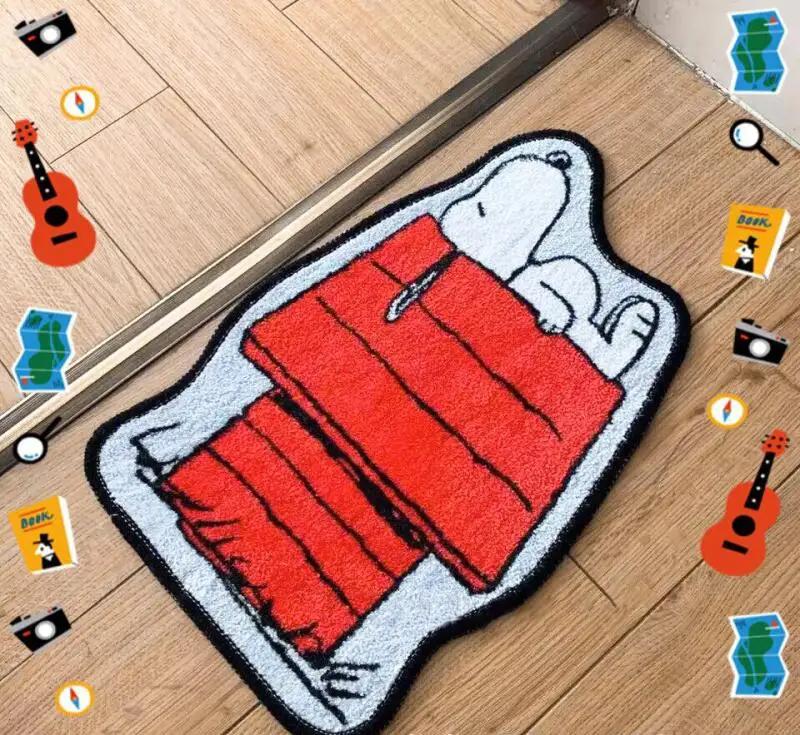 Cute Snoopy Cartoon Floor Mat  - Home Bathroom Door のレビューと価格