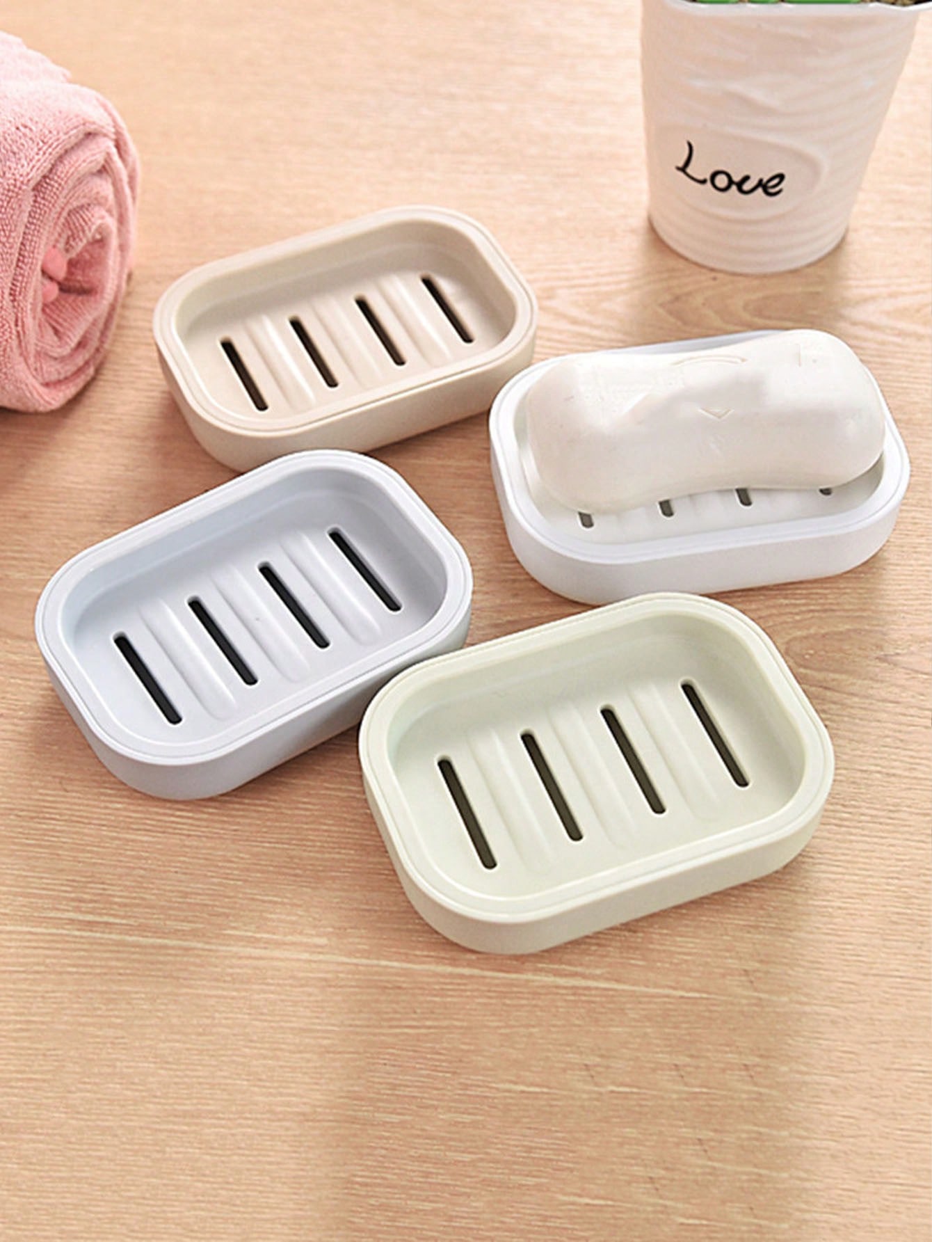 Simple Soap Dish, Draining Soa - Home Essentials Bathroom Rack のレビューと価格