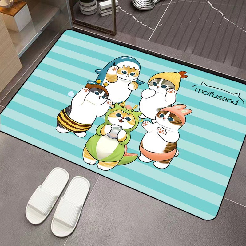 Mofusand Cartoon Diatom Mud Ab - Home Bathroom Door のレビューと価格