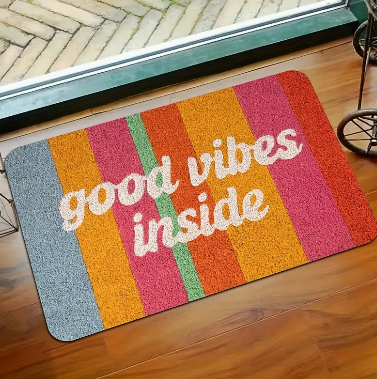 Good Vibes Only Welcome Mat -  - Home Goods Bathroom Rugs のレビューと価格