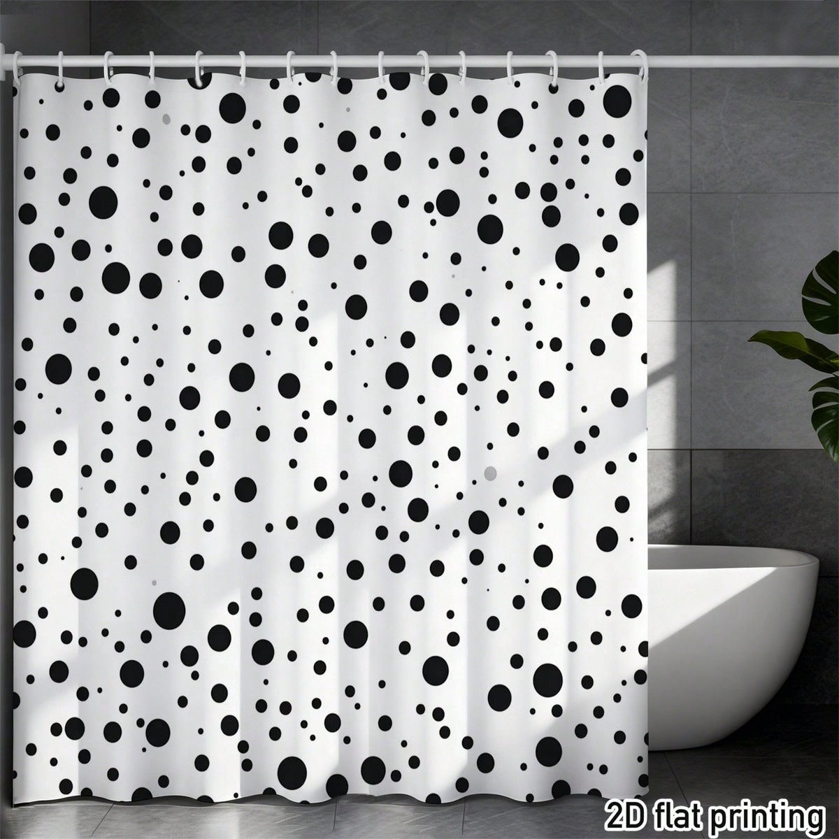 1PC Minimalist 2D Polka Dot Sh - Home Bathroom Partition のレビューと価格