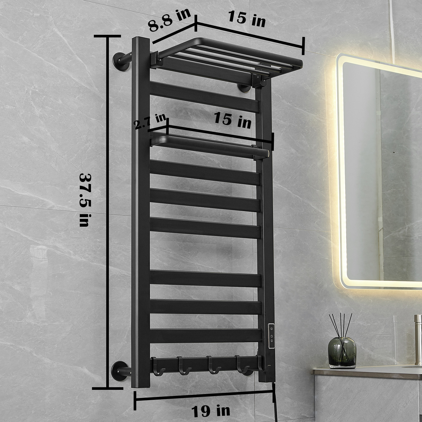 Bathroom Electric Towel Rail,E - Towel Warmer Electric のレビューと価格
