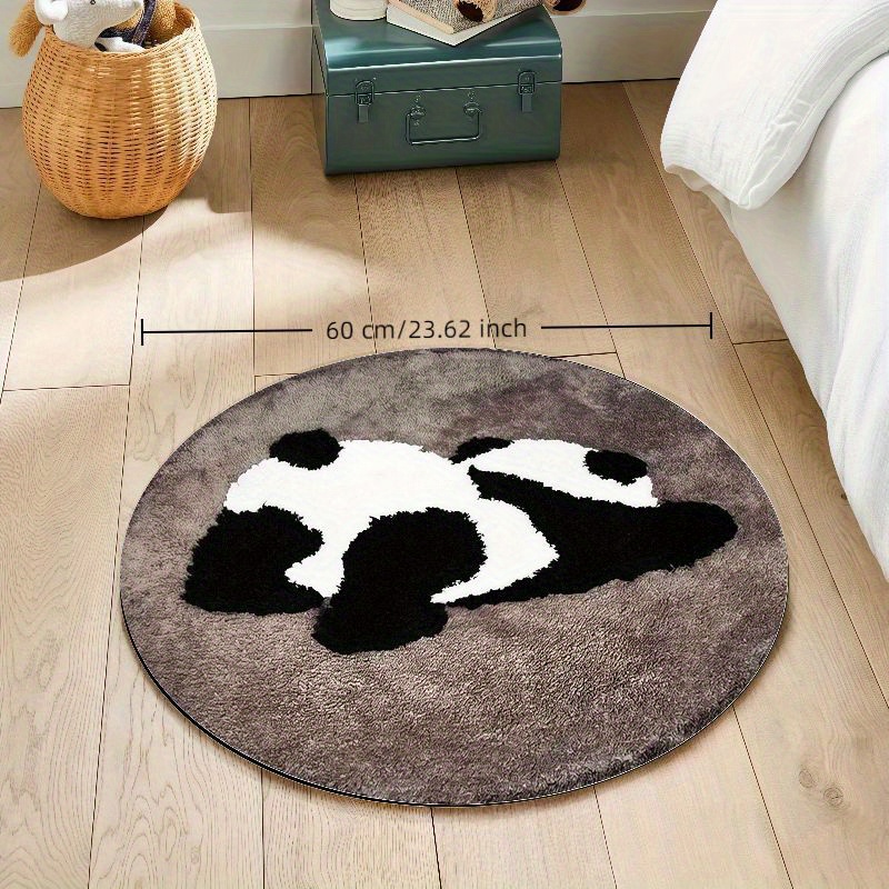 Panda Pattern Round Rug Flanne - Home Bathroom Design Ideas のレビューと価格