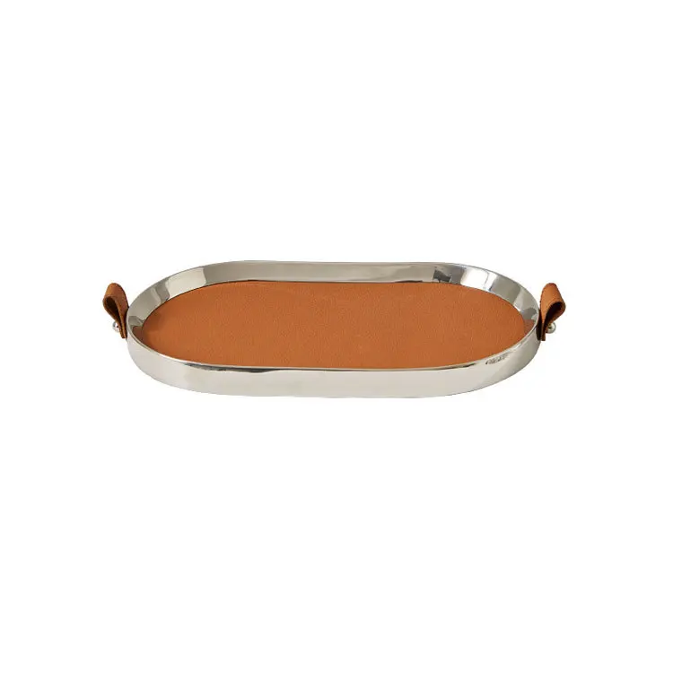 Modern Metal & Leather Oval De - Home Bathroom Vanity のレビューと価格