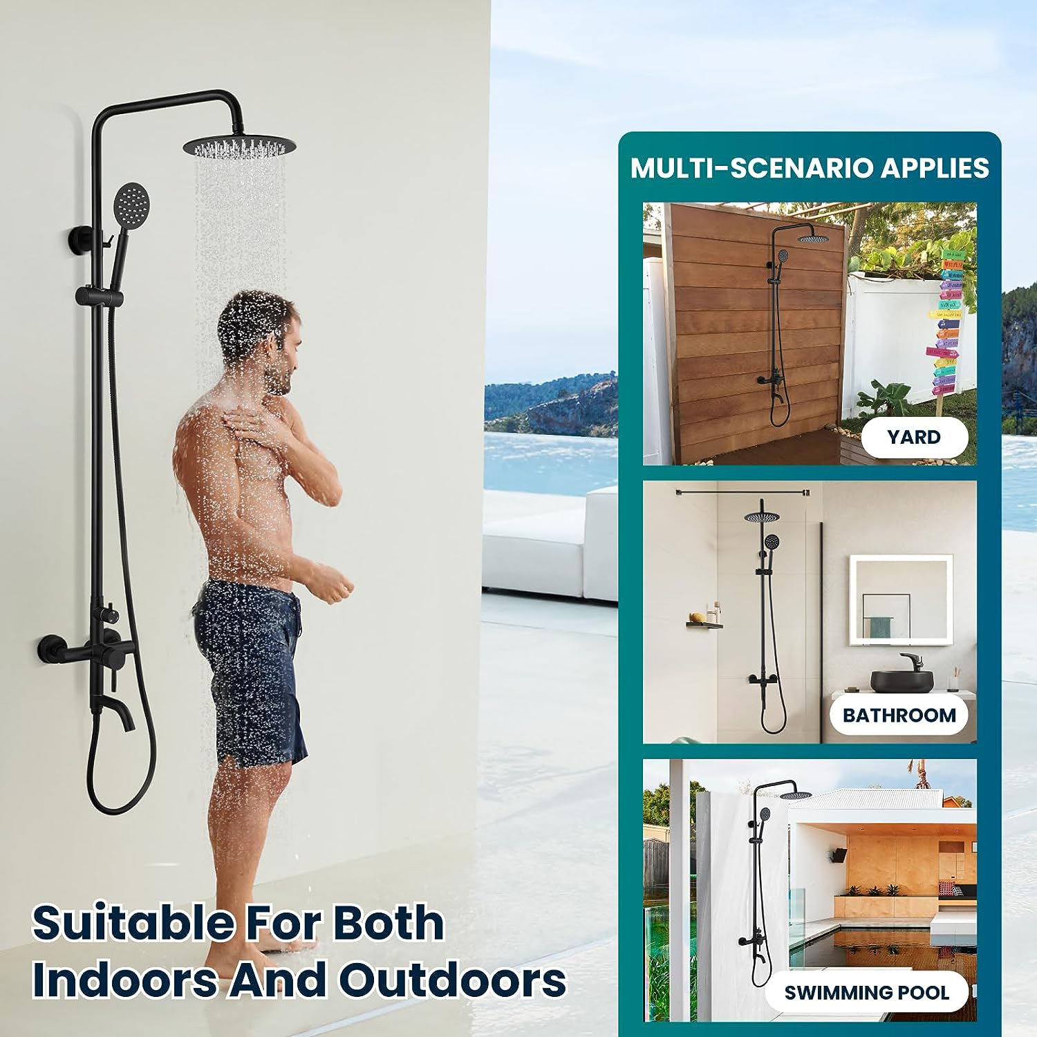 KEMAIDI Shower faucet Set Matt - Home Bathroom Taps のレビューと価格