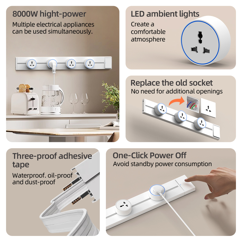Track Rail Socket EU UK FR Kor - Home Outlet Bathroom のレビューと価格