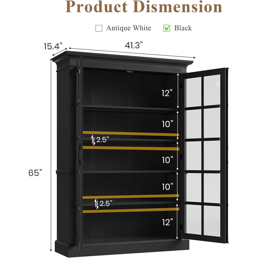 65 Tall Display Cabinet with A - Home & Bathroom Building Products Pte Ltd のレビューと価格