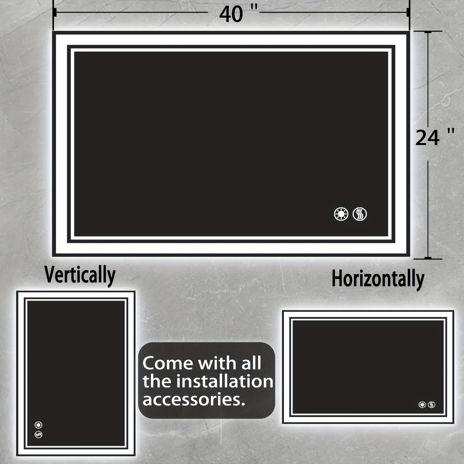 24x36''-24x32'' Bathroom Mirro - Home Bathroom Colors のレビューと価格
