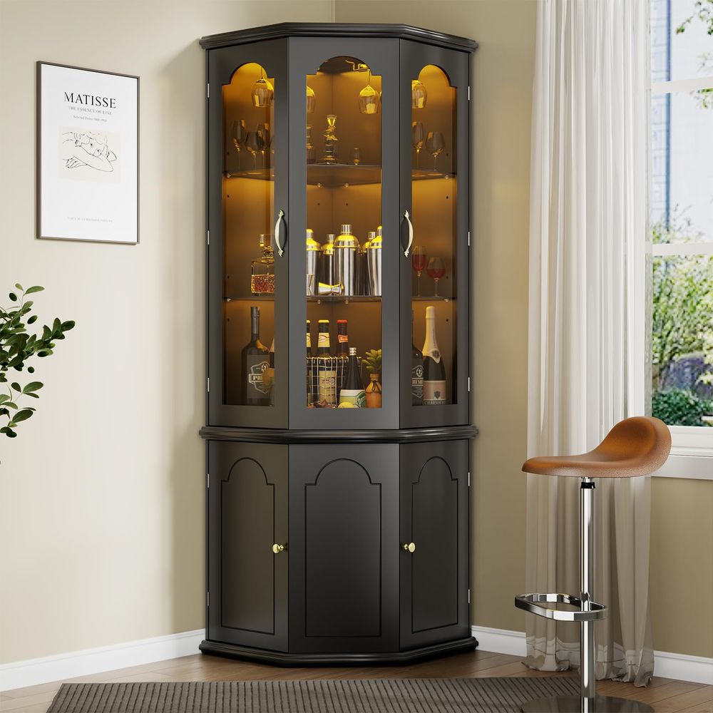 Corner Bar Cabinet w LED Light - Home & Bathroom Building Products Pte Ltd のレビューと価格