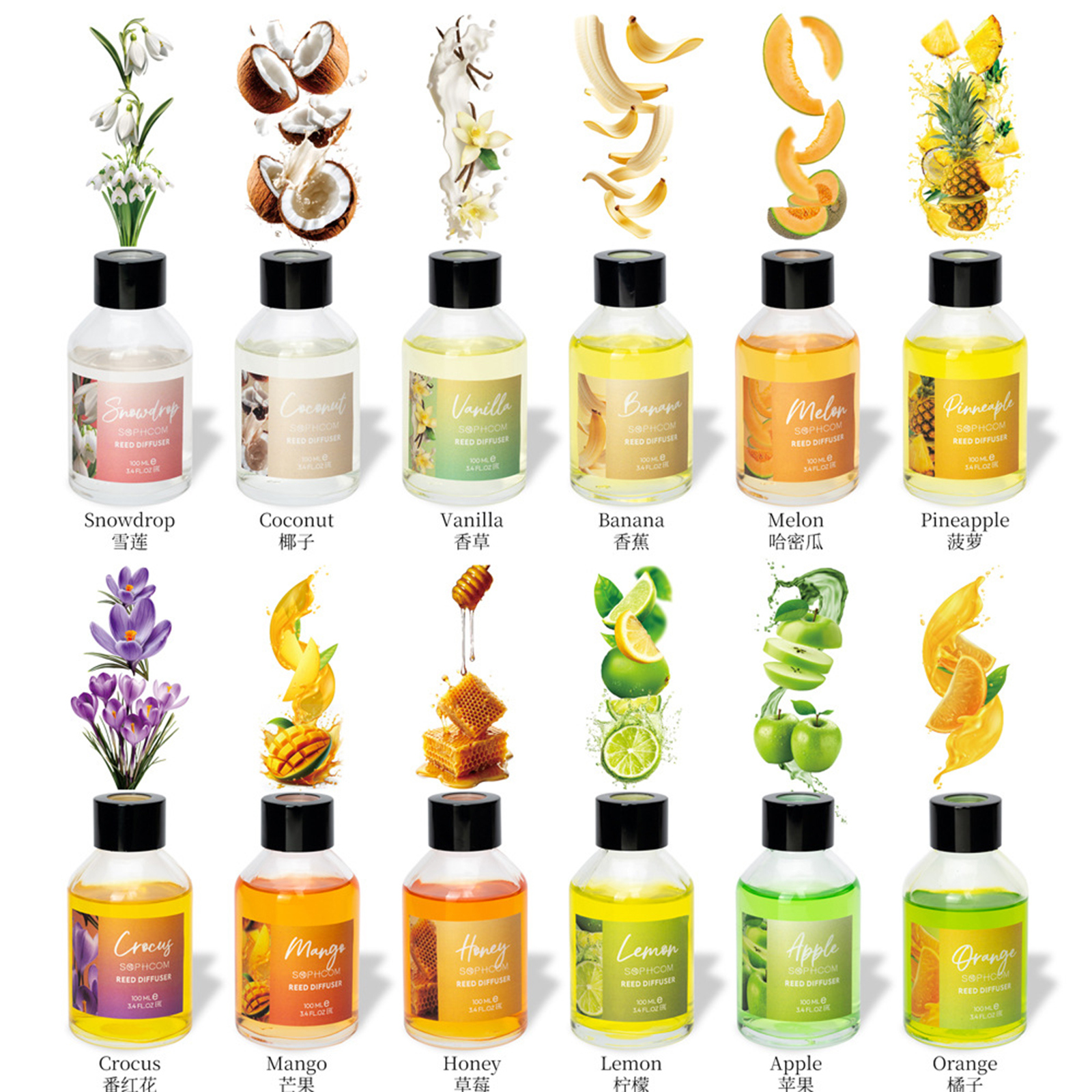 100ml Floral Fruity Reed Diffu - Home Bathroom Freshener のレビューと価格